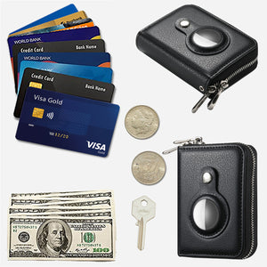 AMZER Zipper RFID Wallet Case for Use With AirTag