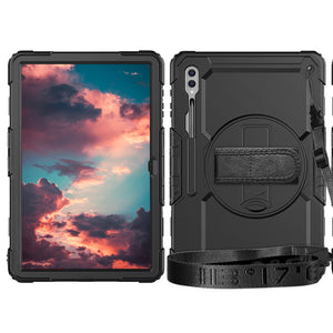 AMZER TUFFEN Multilayer Case with 360 Degree Rotating Kickstand with Shoulder Strap, Hand Grip for Samsung Galaxy Tab S8 Ultra/ S9 Ultra 14.6 inch" 5G LTE/WiFi SM-Z910/X916/918