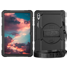 Load image into Gallery viewer, AMZER TUFFEN Multilayer Case with 360 Degree Rotating Kickstand with Shoulder Strap, Hand Grip for Samsung Galaxy Tab S7 FE 12.4 inch&quot; 2021 SM-T730/SM-T736B/S7+/S8+/S9+ FE/S9+/S10+ 12.4 inch&quot;