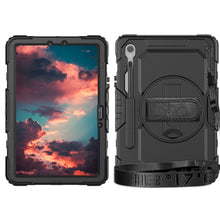 Load image into Gallery viewer, AMZER TUFFEN Multilayer Case with 360 Degree Rotating Kickstand with Shoulder Strap, Hand Grip for Samsung Galaxy Tab S7/S8/S9 5G 11 inch&quot; X710/X716B/X510/X516B