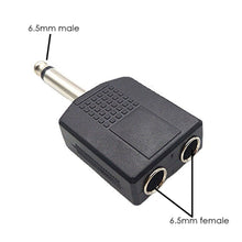 Load image into Gallery viewer, AMZER 6.5mm Male Mono To Dual 6.5mm Female Audio Conversion Connector