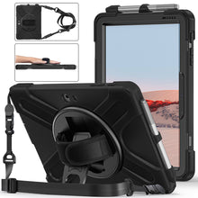 Load image into Gallery viewer, AMZER TUFFEN Case with 360 Degree Rotating Holder with Shoulder Strap for Microsoft Surface Go 4 / 3 / 2 / 1 (10.5 inch)