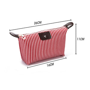 AMZER Striped Dumpling Cosmetic Bag Travel Folding Toiletry Bag