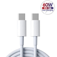 Load image into Gallery viewer, 60W 3A USB-C / Type-C to Type-C Fast Charging Data Cable, Cable Length: 1FT, 3FT, 6FT