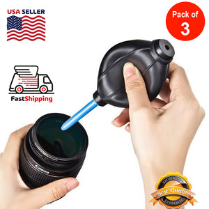 Amzer Rubber Mini Air Dust Blower Cleaner for Mobile Phone / Computer / Digital Cameras / Watches / Other Precision Equipment - Black (Pack of 3)