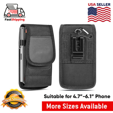 AMZER HAWEEL Series Nylon Vertical Carrying Pouch with Belt Clip and Card Slot