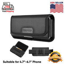 Load image into Gallery viewer, AMZER HAWEEL Series Nylon Horizontal Carrying Pouch with Belt Clip and Card Slot