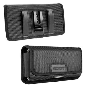 AMZER HAWEEL Series Nylon Horizontal Carrying Pouch with Belt Clip and Card Slot