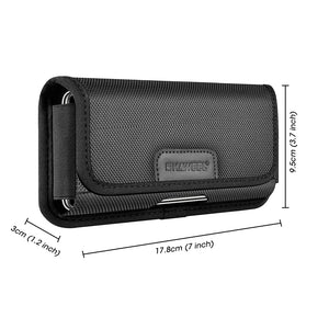 AMZER HAWEEL Series Nylon Horizontal Carrying Pouch with Belt Clip and Card Slot