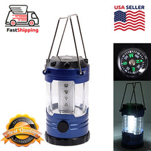 Load image into Gallery viewer, AMZER Outdoor Camping Lamp Emergency Lamp with Adjustable Brightness with Compass for Hurricanes, Storms, Power Outages - Dark Blue
