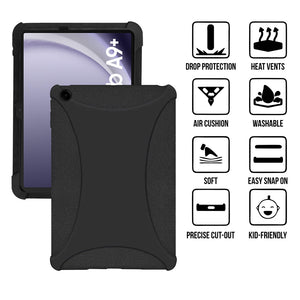AMZER Shockproof Rugged Silicone Skin Jelly Case for Samsung Galaxy Tab A9+ 11 inch