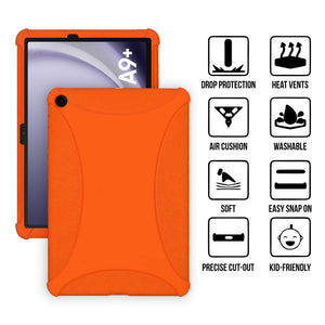 AMZER Shockproof Rugged Silicone Skin Jelly Case for Samsung Galaxy Tab A9+ 11 inch