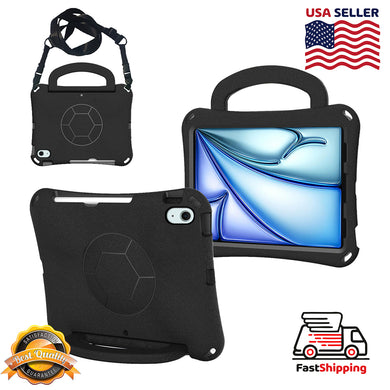 AMZER Shockproof Hybrid Protective EVA Bumper Case Handle with Shoulder Strap & Pencil Holder for iPad Air M3 11