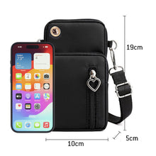 Load image into Gallery viewer, AMZER Crossbody Mobile Phone Bag Vertical Wallet Wrist Pouch With Arm Band for Women - Black