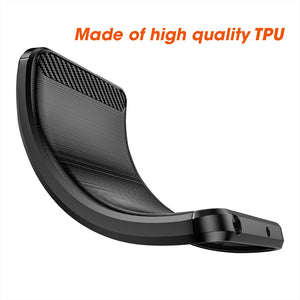 AMZER Brushed Carbon Fiber ShockProof TPU Case for Google Pixel 10/10 Pro- Black