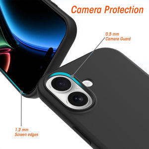 AMZER Shockproof Silicone Case for iPhone 17 - Black