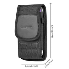 Load image into Gallery viewer, AMZER HAWEEL Series Nylon Vertical Carrying Pouch with Belt Clip and Card Slot