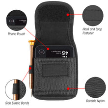 Load image into Gallery viewer, AMZER HAWEEL Series Flip Phone Nylon Carrying Pouch with Belt Clip and Carabiner Clip