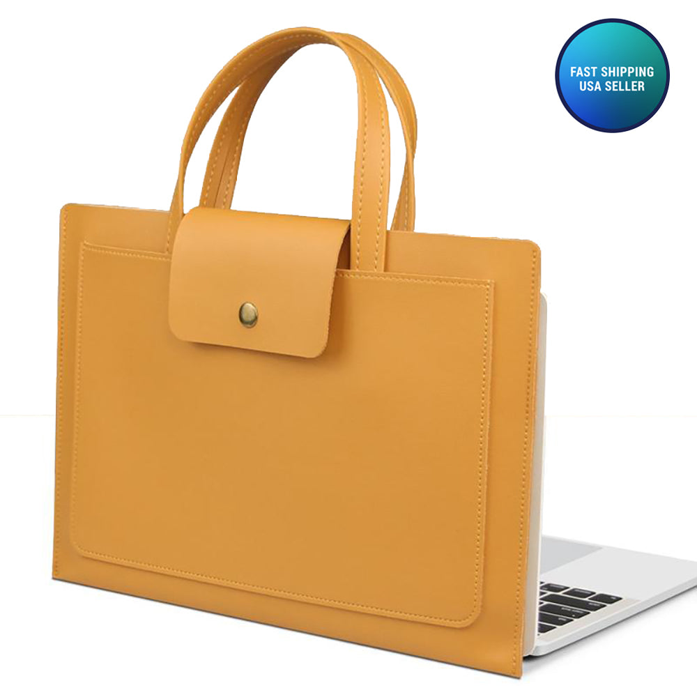 AMZER Laptop Computer Handbag For iPad, Macbook, Lenovo, Huawei Computer Inner Bag Briefcase - Tan