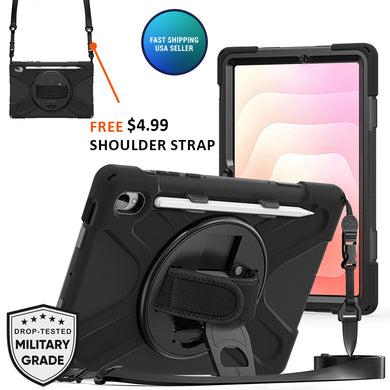AMZER TUFFEN Case with 360 Degree Rotating Holder with Hand Strap For Samsung Galaxy Tab S11