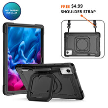 Load image into Gallery viewer, AMZER TUFFEN Multilayer Case with Rotating Kickstand/Handle Grip, Shoulder Strap, Pencil Holder For Lenovo Tab M11/ Xiaoxin Pad 11 2024