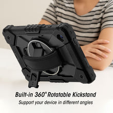 Load image into Gallery viewer, AMZER TUFFEN Case with 360 Degree Rotating Holder with Hand Strap For Samsung Galaxy Tab A11/ A9 (8.7 inch) (SM-X115N/SM-X133/SM-X135)