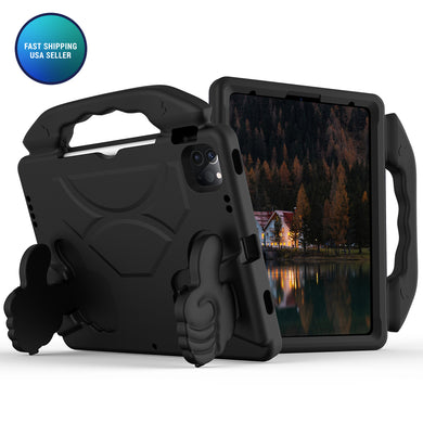 Kid Proof Protective Foam Case with Handle and Stand For iPad Pro 5th Gen 11 inch M4 (2024), iPad Pro 11 inch M5 (2025) - Black