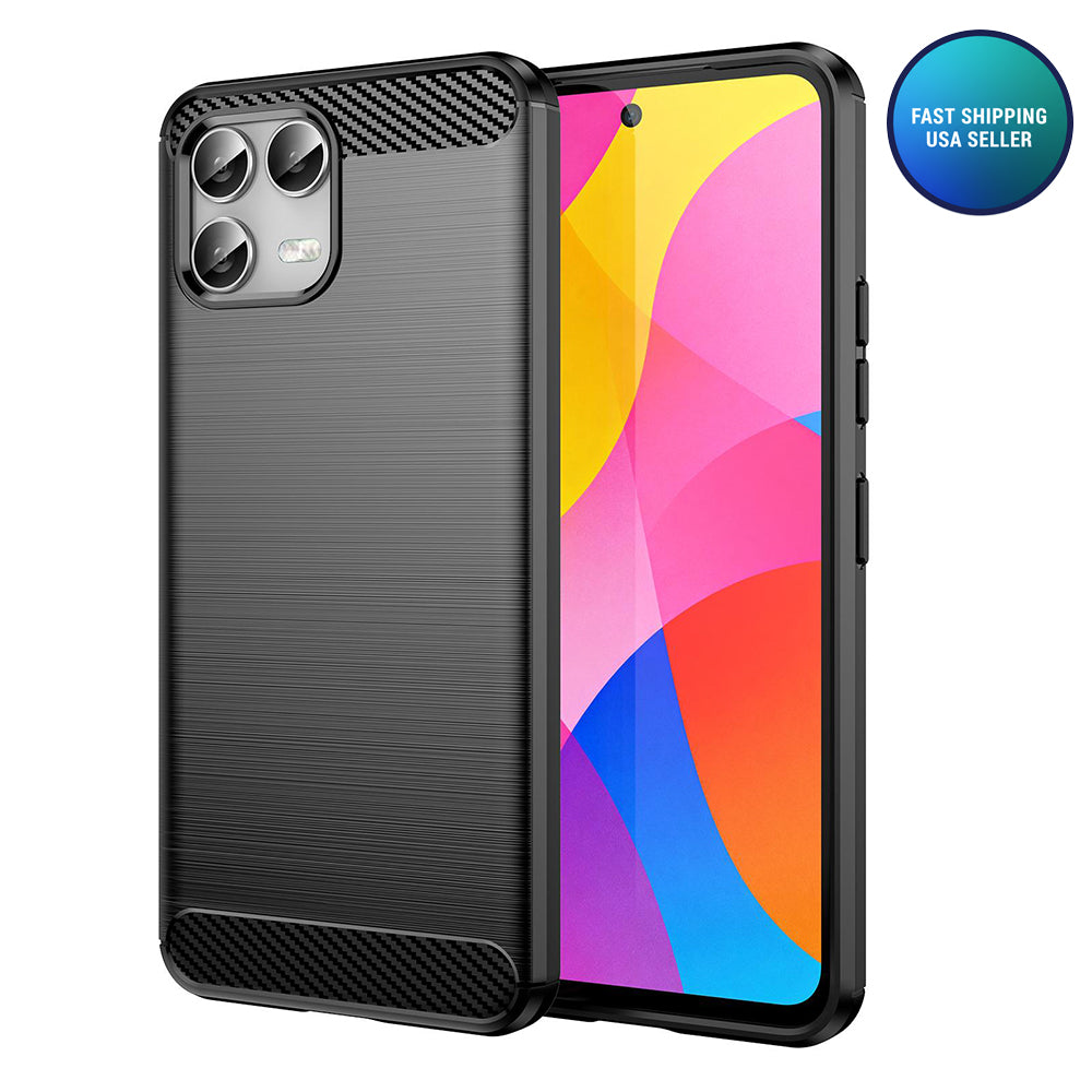 AMZER Brushed Carbon Fiber ShockProof TPU Case for T-Mobile Revvl 8 Pro 5G AMZER Brushed Carbon Fiber ShockProof TPU Case for T-Mobile Revvl 8 Pro 5G