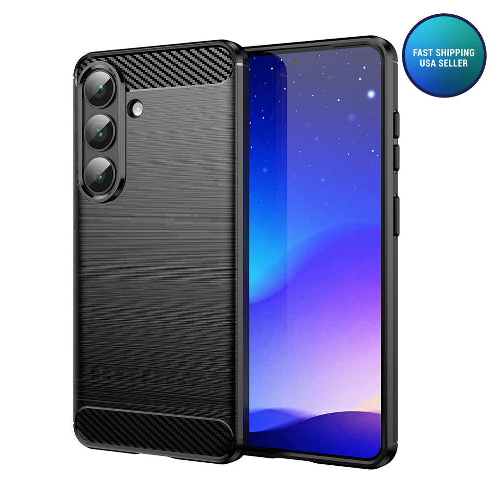 AMZER Brushed Carbon Fiber ShockProof TPU Case for Samsung Galaxy S26+ 5G