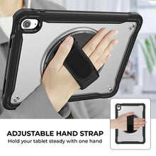 Load image into Gallery viewer, AMZER TUFFEN Clear Case with 360 Degree Rotating Holder with Hand Strap For iPad 11th Gen 11" 2025/ 10th Gen 10.9" 2022