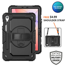 Load image into Gallery viewer, AMZER TUFFEN Case with 360 Degree Rotating Holder with Hand Strap For Samsung Galaxy Tab S10 Lite / S10 FE