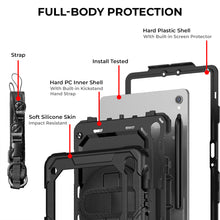 Load image into Gallery viewer, AMZER TUFFEN Case with 360 Degree Rotating Holder with Hand Strap For Samsung Galaxy Tab S10 Lite / S10 FE