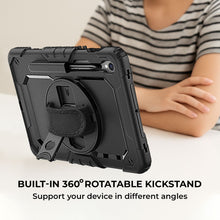 Load image into Gallery viewer, AMZER TUFFEN Case with 360 Degree Rotating Holder with Hand Strap For Samsung Galaxy Tab S10 Lite / S10 FE