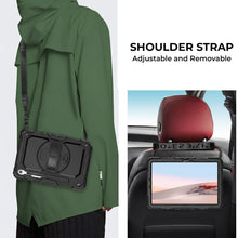Load image into Gallery viewer, AMZER TUFFEN Case with 360 Degree Rotating Holder with Hand Strap For Samsung Galaxy Tab S10 Lite / S10 FE