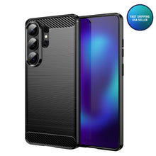 Load image into Gallery viewer, AMZER Brushed Carbon Fiber ShockProof TPU Case for Samsung Galaxy S26 Ultra 5G