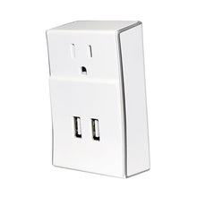 Load image into Gallery viewer, Amzer Dual USB PLATE eXtender Power Wall Charger Adapter - White