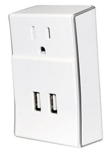 Load image into Gallery viewer, Amzer Dual USB PLATE eXtender Power Wall Charger Adapter - White