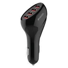 Load image into Gallery viewer, AMZER 10A/50W 4-Port USB Car Charger With Rapid Charge Technology - Black