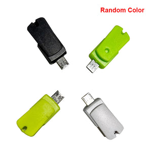 Micro USB to USB OTG Adapter with Micro SD Card Reader (Random Color) - pack of 3