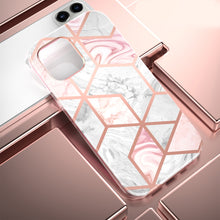 Load image into Gallery viewer, AMZER Ultra Hybrid Marble Design Case for iPhone 12/ 12 Pro with Tempered Glass