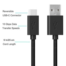 Load image into Gallery viewer, AMZER Type A to USB Type C Reversible Super Speed Fast Data Sync &amp; Charging Cord - 0.82ft