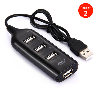 Hi Speed USB  2.0 4 Ports - Black - pack of 2