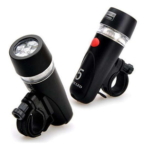 Waterproof 5 LED Lamp Bike Bicycle Front Headlight/ Rear Safety Flashlight - fommystore