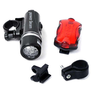 Waterproof 5 LED Lamp Bike Bicycle Front Headlight/ Rear Safety Flashlight - fommystore