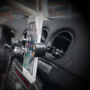 Universal Swiveling Air Vent Car Mount 360° Rotable Smartphone Holder - Black - fommystore