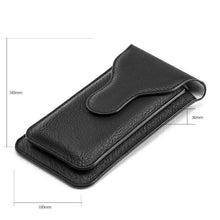 Load image into Gallery viewer, Universal Vertical Dual Phone Holder Leather Pouch - Black - fommystore