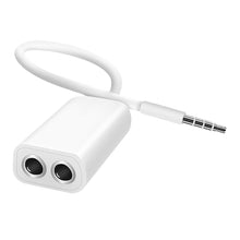 Load image into Gallery viewer, 3.5mm Male to Dual 3.5mm Female Audio Splitter Cable - White