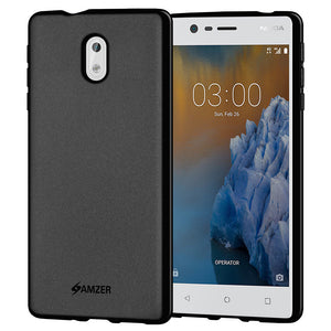 AMZER Pudding Soft TPU Skin Case for Nokia 3 - Black