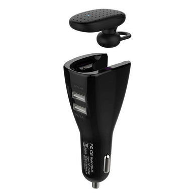 Bluetooth Headset with Dual USB Port Car Charger | car charger | fommy