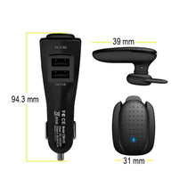 Load image into Gallery viewer, best  Bluetooth Headset with Dual USB Port Car Charger | quickly charge charger | fommy